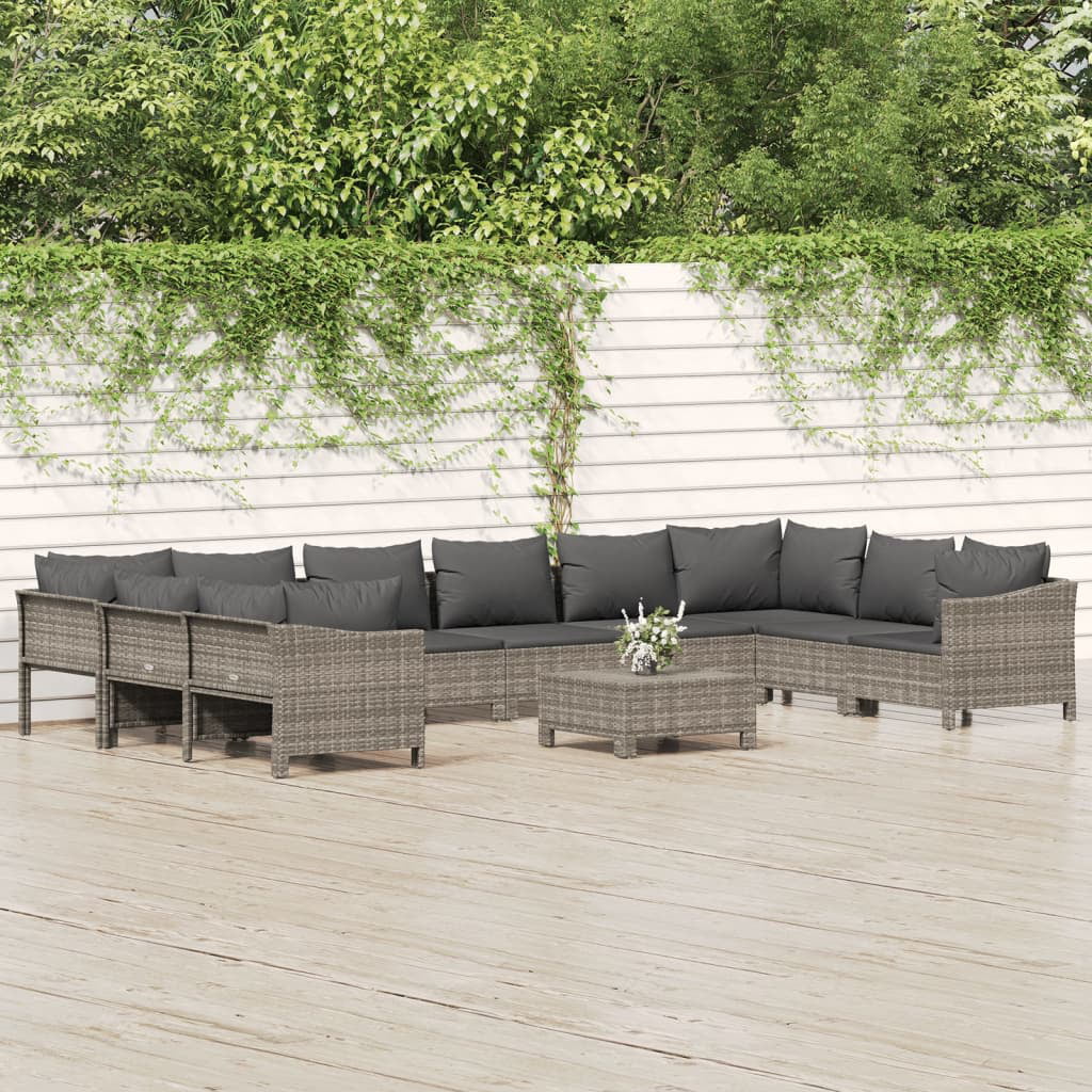 Andoer parcel,11 Piece Patio Piece Patio Set Patio Conversation Rattan Set With Cushions Patio FurniturePatio Set With Furniture Patio Conversation Rewis Cushions Poly Rattan Camerina Ciadaz