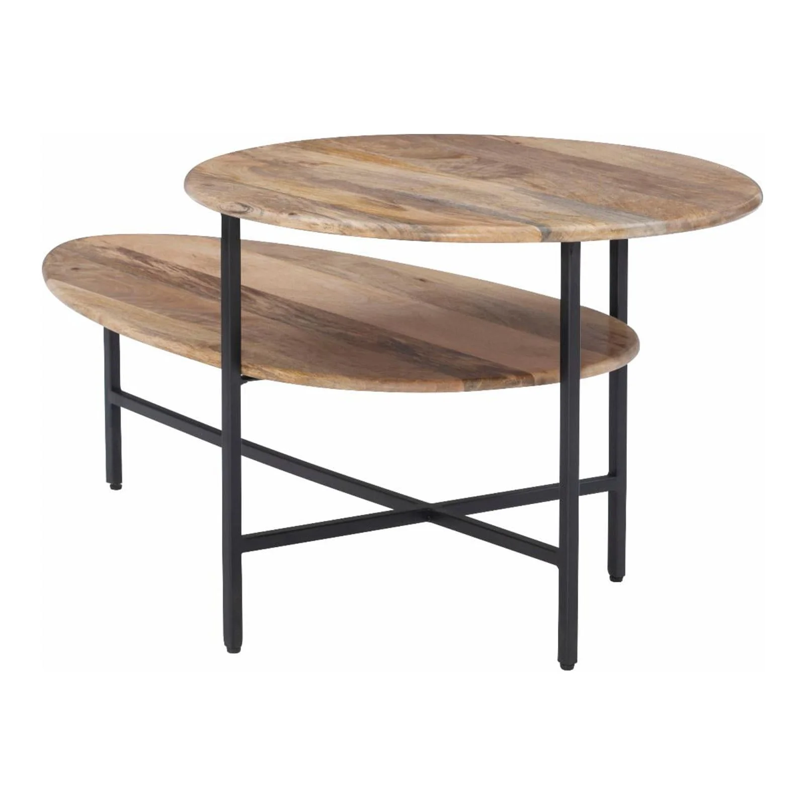 Powell Tavin Coffee Table - Black Base with Natural Top