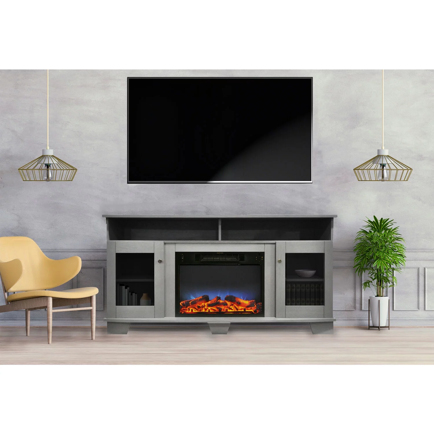 Cambridge Savona Electric Fireplace Heater with 59