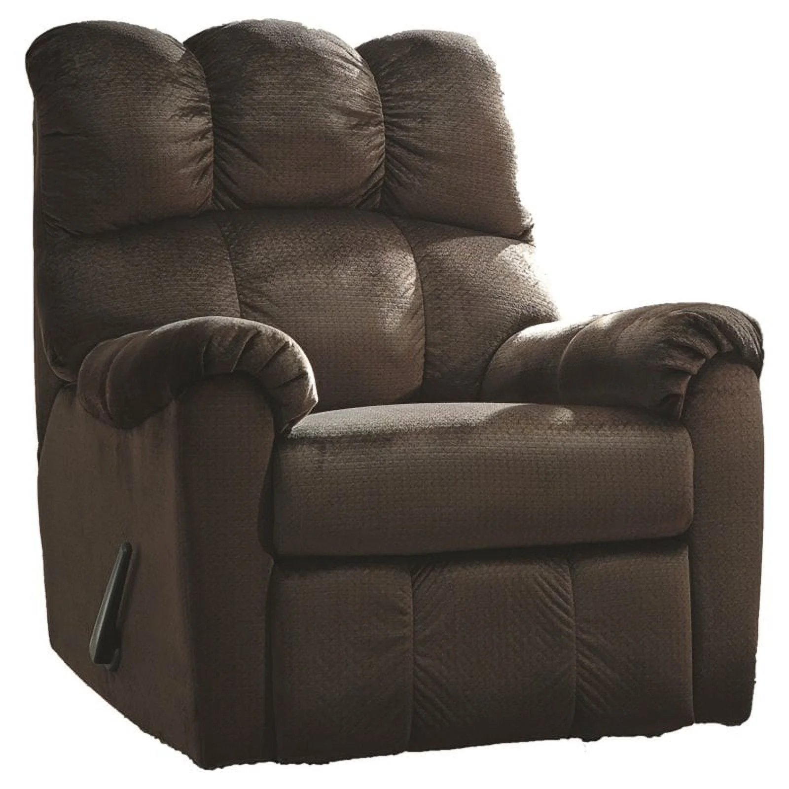 Bowery Hill Contemporary Rocker Recliner in Chocolate Finish