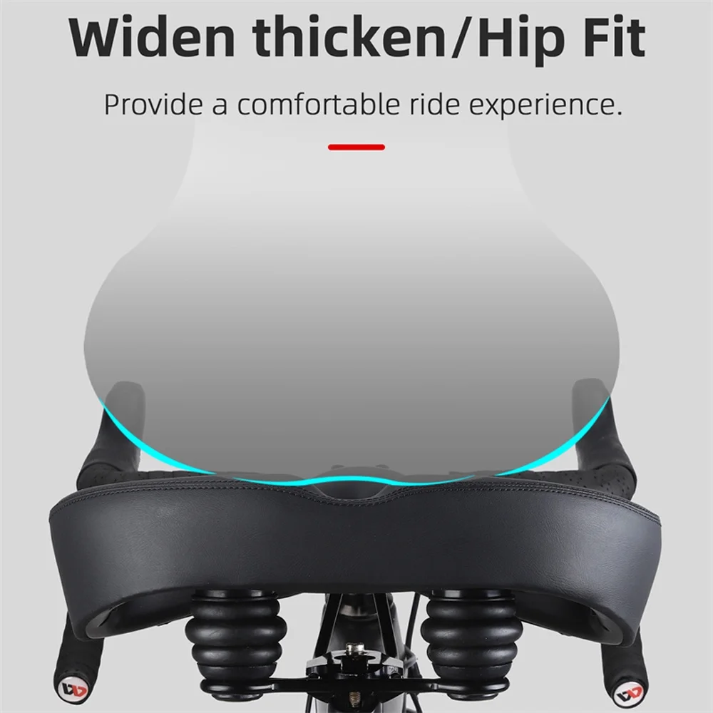 WEST BIKING Bicycle saddles,Road Breathable Antislip Bike Saddle Soft Pad Road Breathable PU Pad Road Thickened Elasticity Bike Soft Waterproof PU Breathable Antislip Cushion Elasticity Bike Saddle