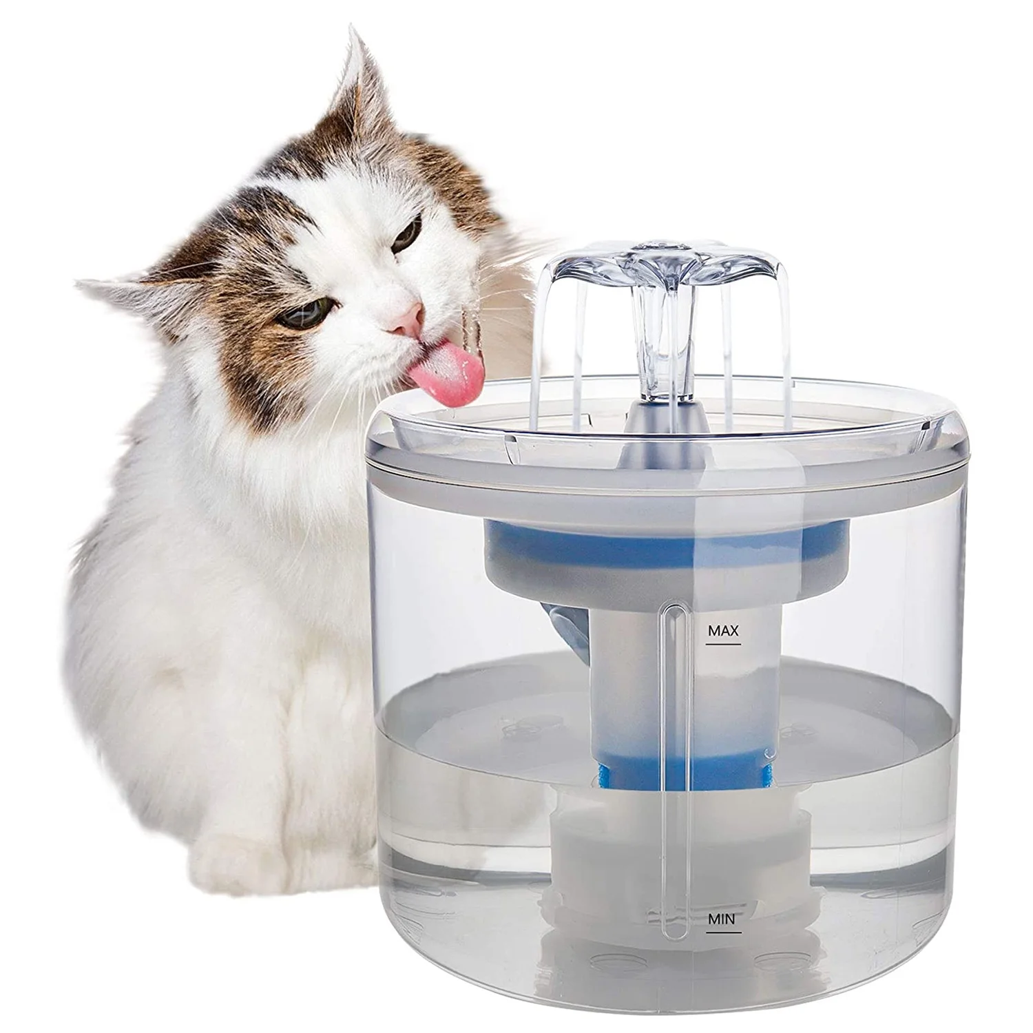 90oz/2.6L Pet Fountain, Automatic Cat Water Fountain Dog Water Dispenser with Replacement Filters for Cats, Dogs, Multiple Pets