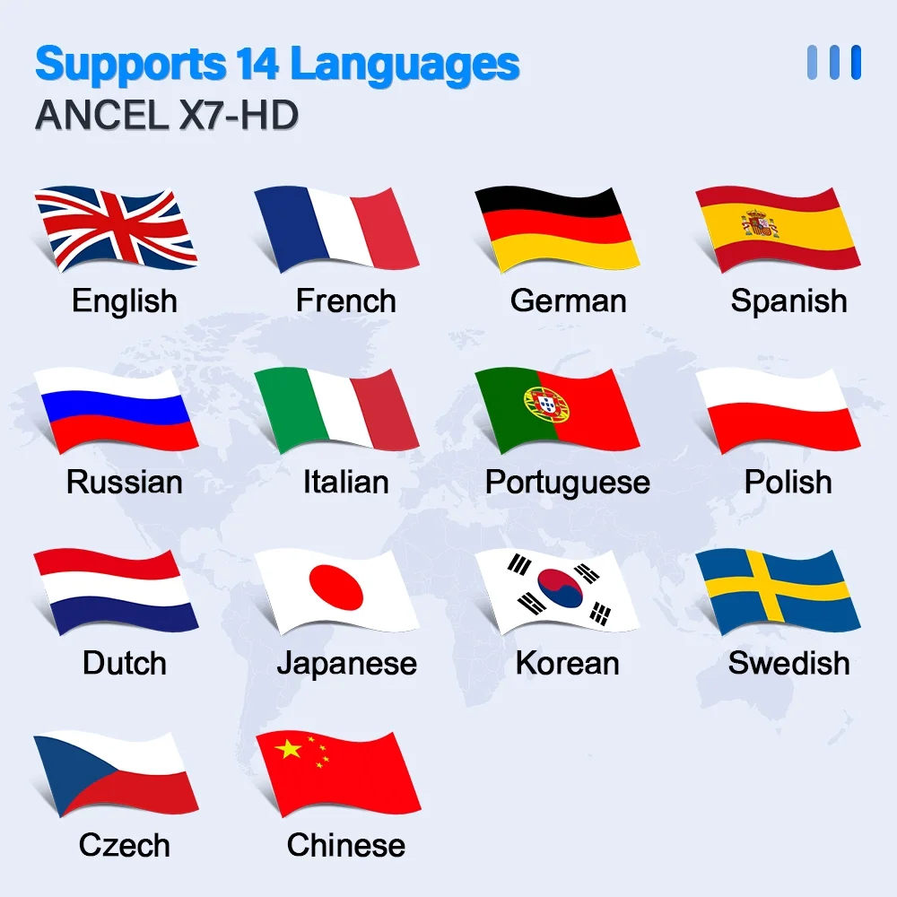 Ancel 24V 12V Diesel Heavy Duty Truck Scanner Diagnostic Tool Full System ECU Reset All System DPF Regen