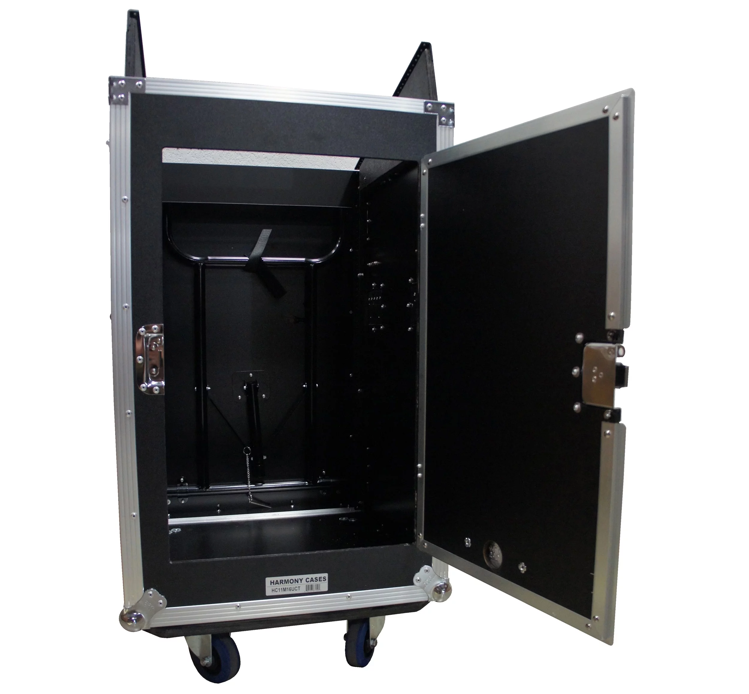 Harmony HC11M16UCT Flight 11U Slant Top Mixer Case 18U Vertical Rack with Table