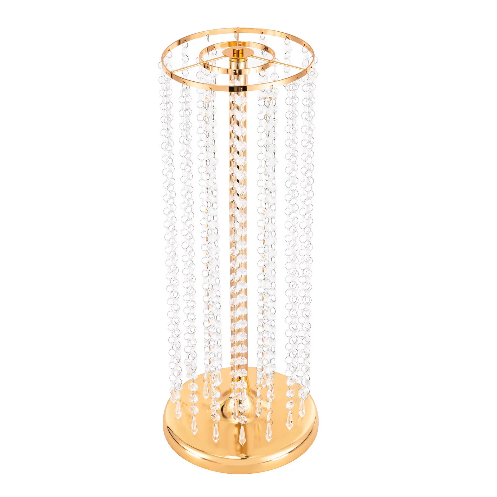 10 PCS Metal Gold Flower Vase Wedding Table Centerpieces Acrylic Crystal Flower Stand