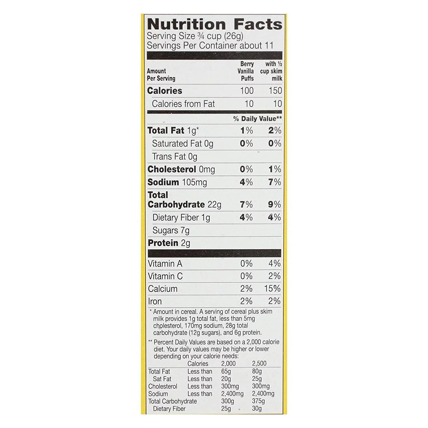 Cascadian Farm Organic Puffs™ Cereal Berry Vanilla -- 10.25 oz Pack of 4