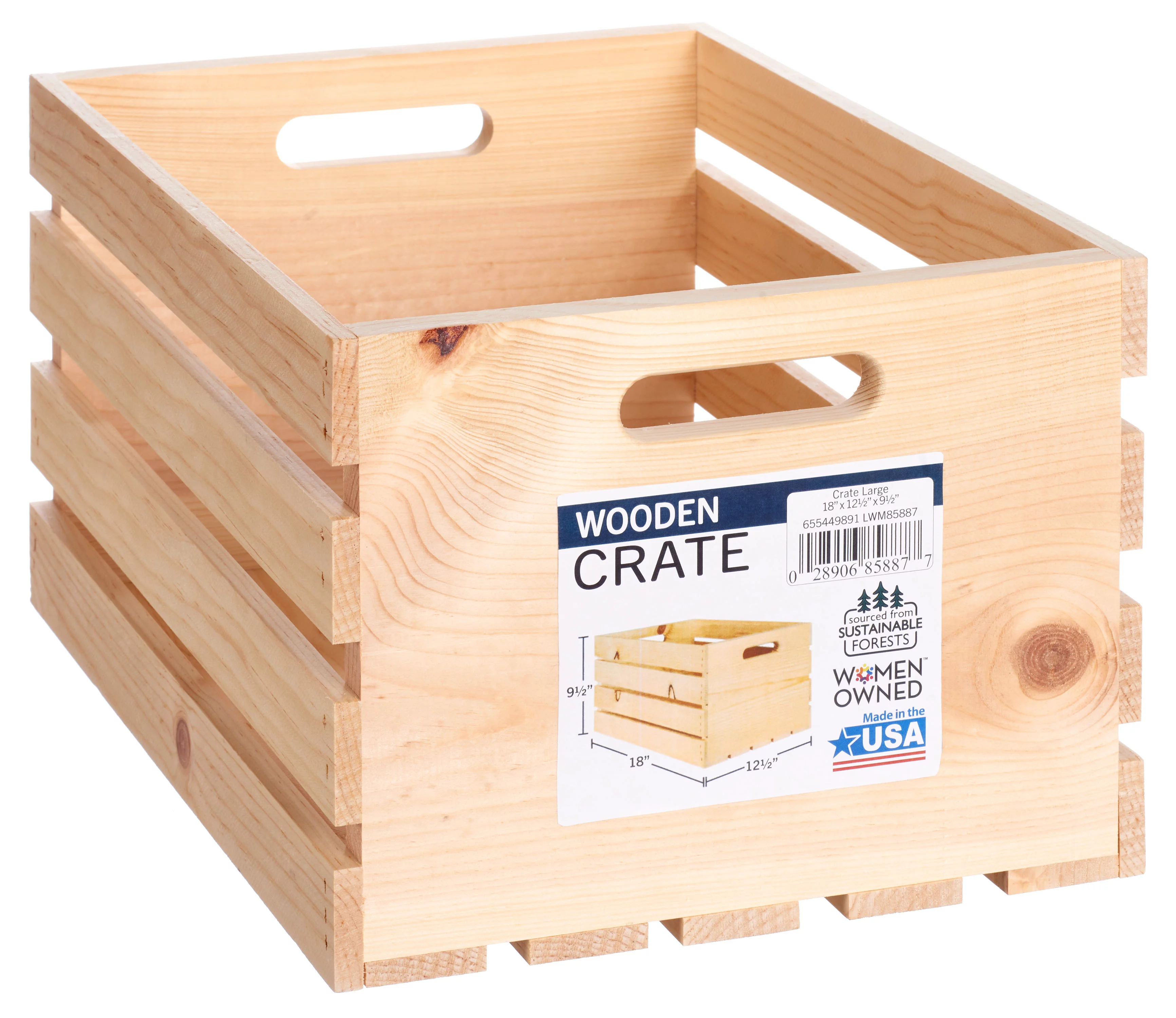 Unfinished Wood Crate 18