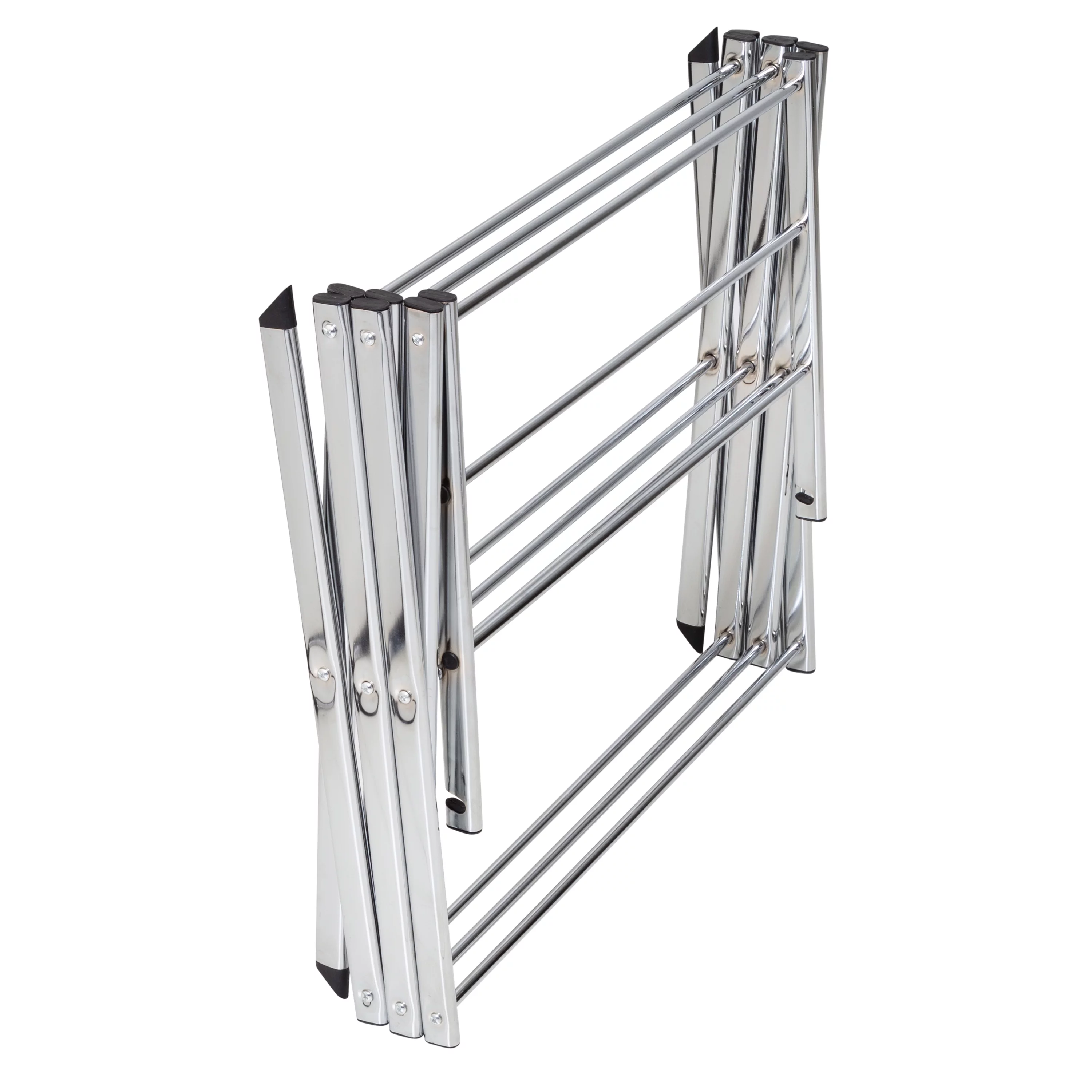 Honey-Can-Do Collapsible Steel Slim-Profile Freestanding Clothes Drying Rack, Chrome