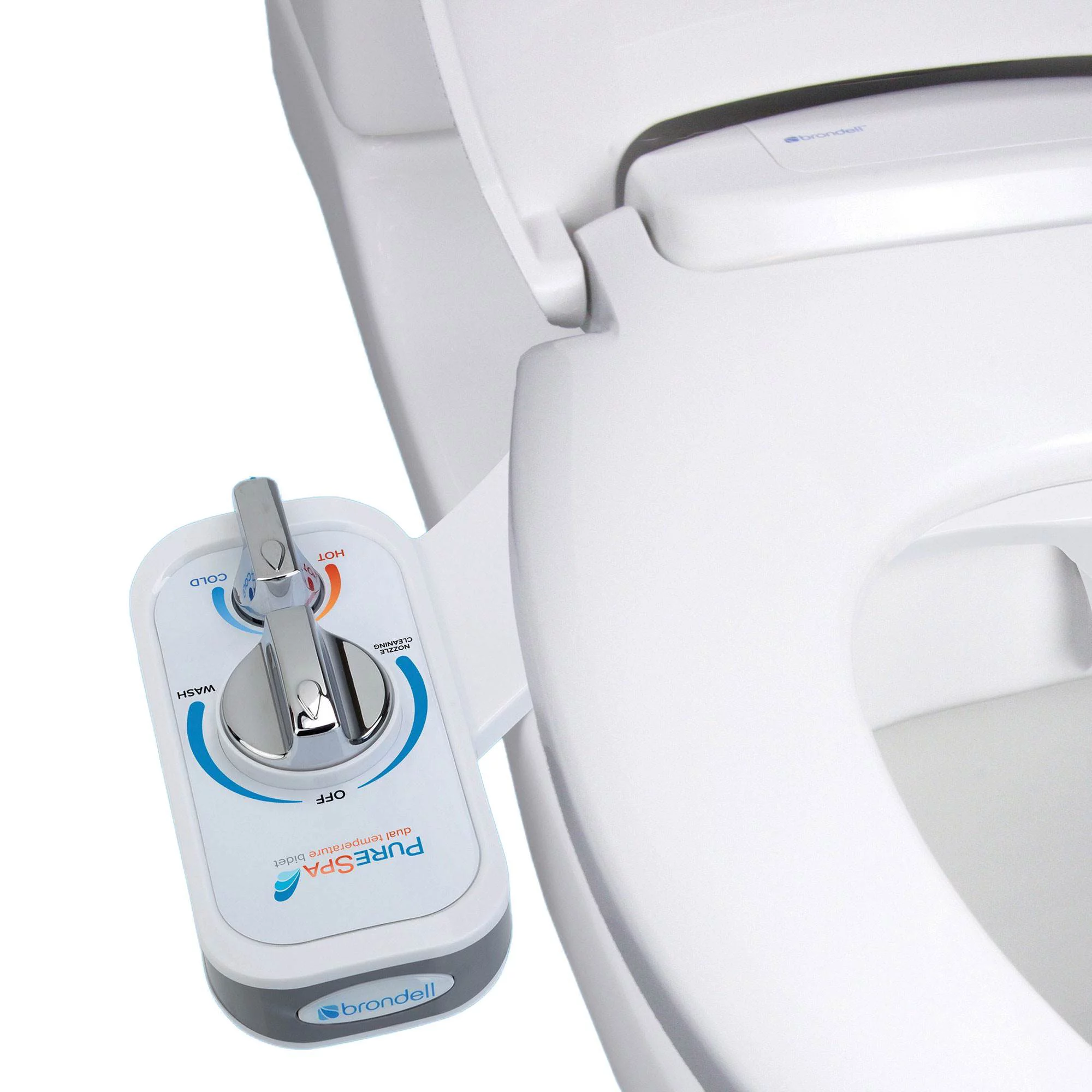 Brondell PureSpa Non-Electric Easy Bidet Toilet Water Spray Seat Attachment