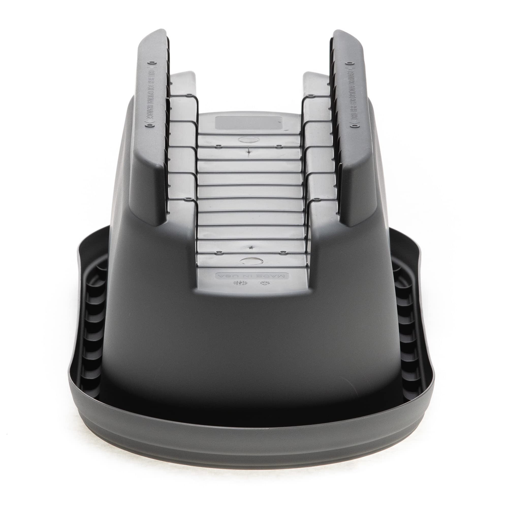 Bloem Modica Deck Rail Round 4 Gallon Capacity Durable Resin Planter: 24