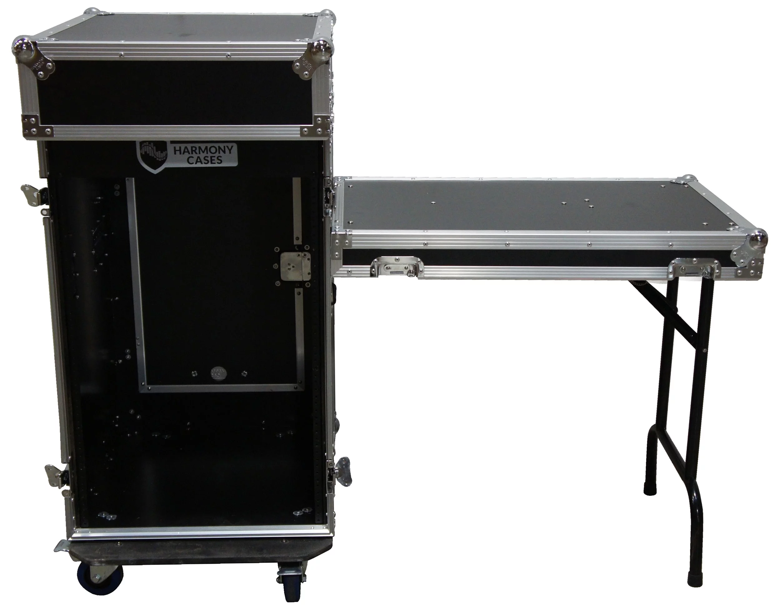 Harmony HC11M16UCT Flight 11U Slant Top Mixer Case 18U Vertical Rack with Table