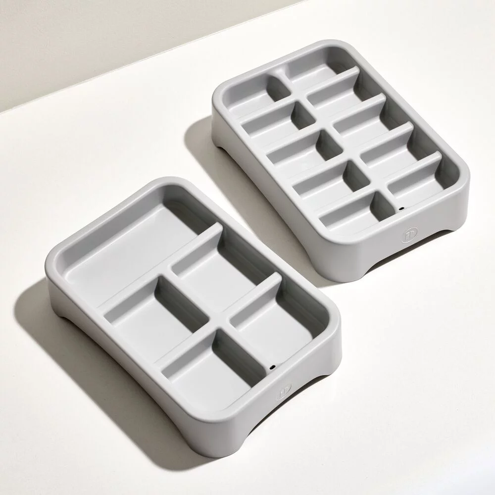 iDesign, Multi Compartment Organizer Set, Gray, Eco Bin Collection