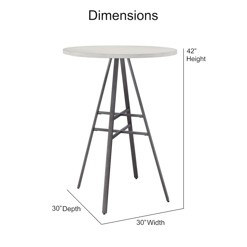 American Woodcrafters Jaidon Gray Metal High 30