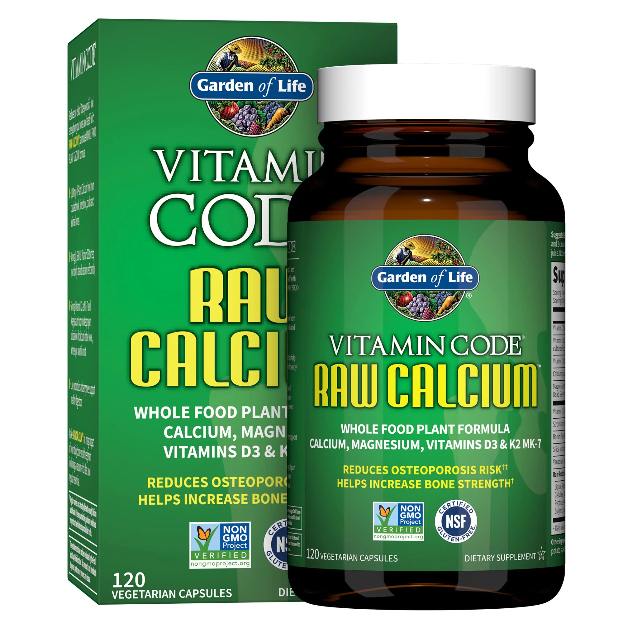 Garden of Life Vitamin Code Raw Calcium 120 Capsules