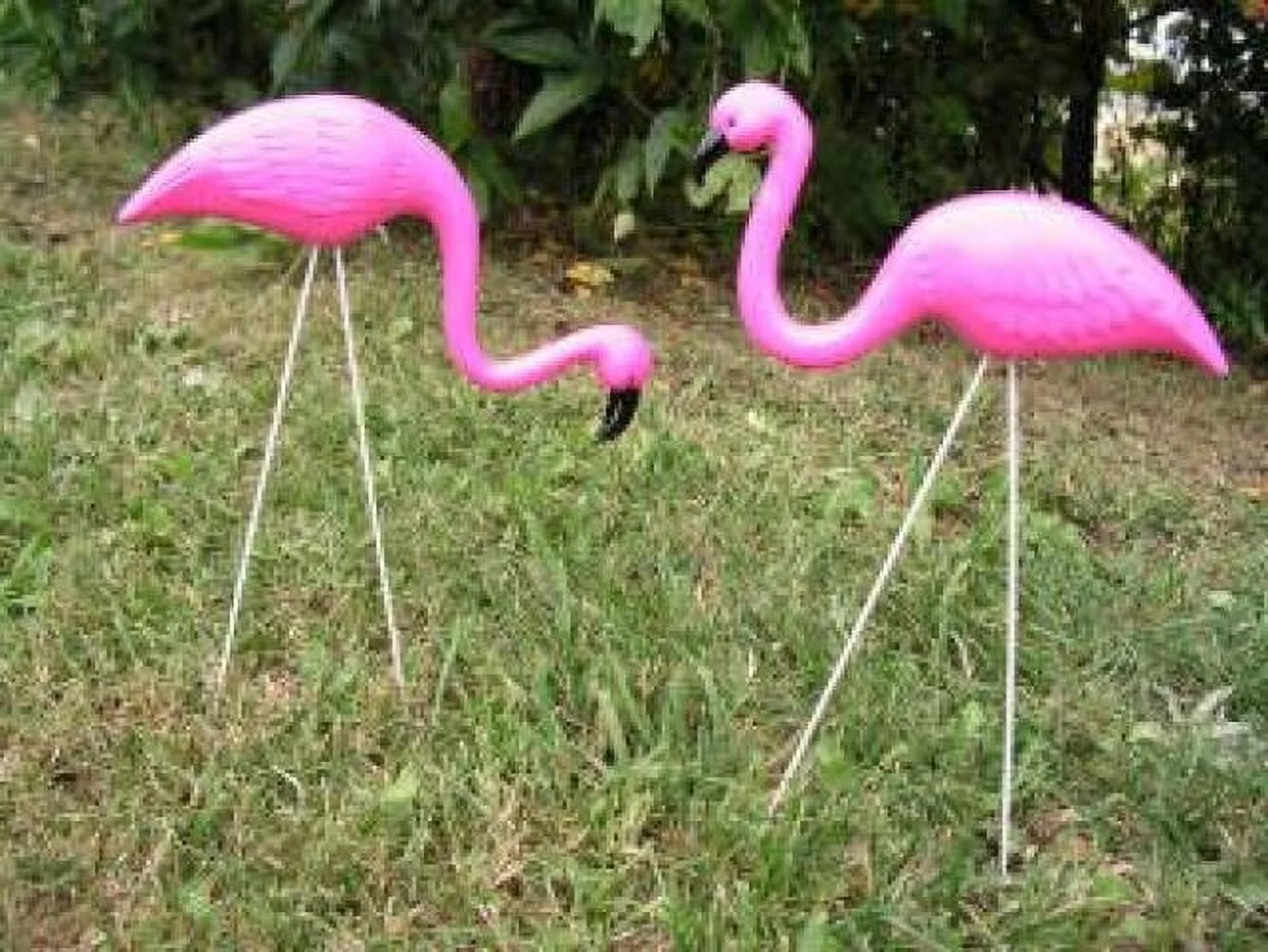 Mini Flamingo Yard Decorations (2Pc) - Home Decor - 2 Pieces