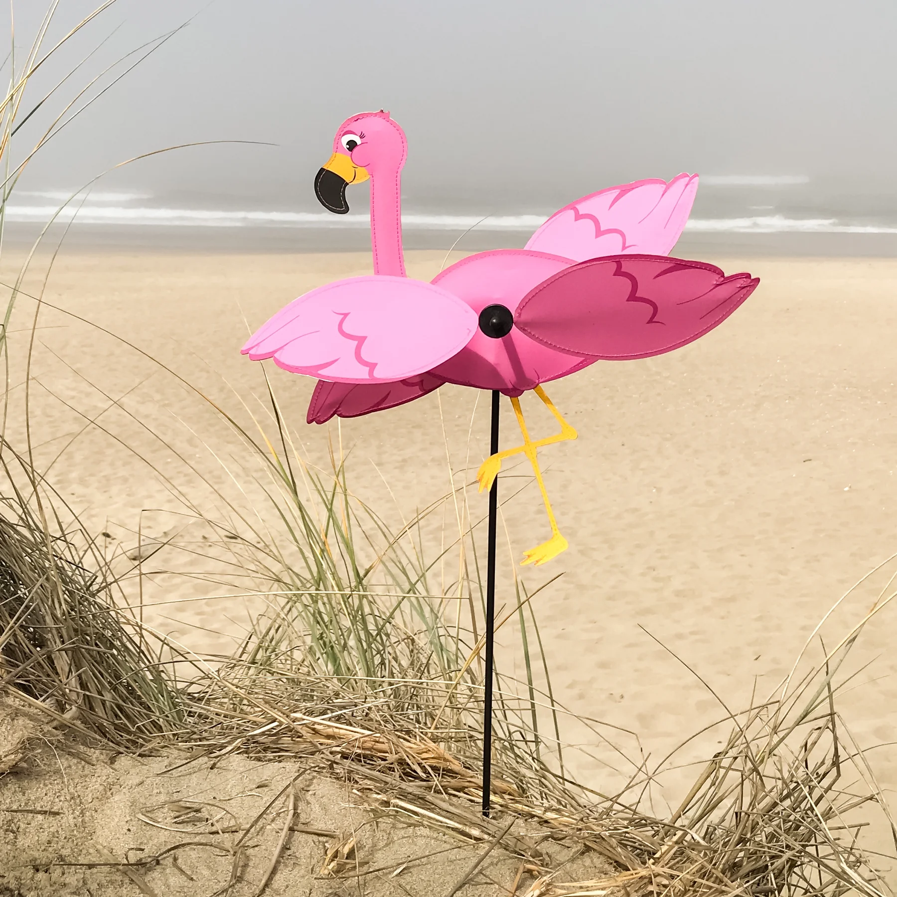 In the Breeze 2558 — Baby Flamingo Whirligig Spinner - Wind Spinner for your Yard or Garden