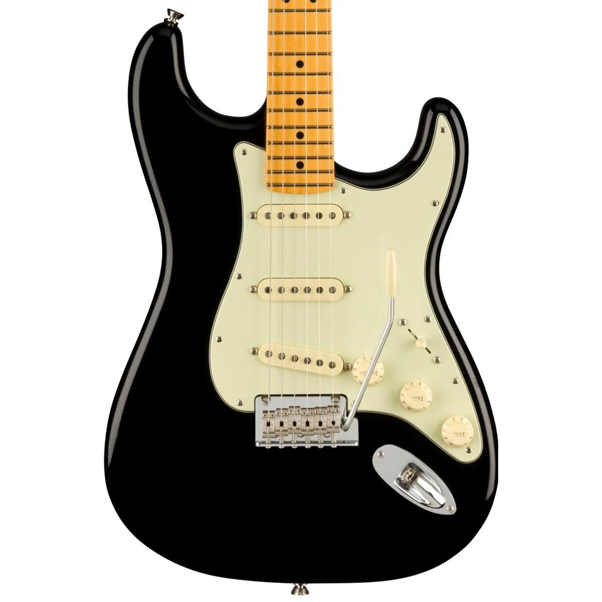 Fender American Professional II Stratocaster Electric Guitar (Black, Maple Fretboard)
