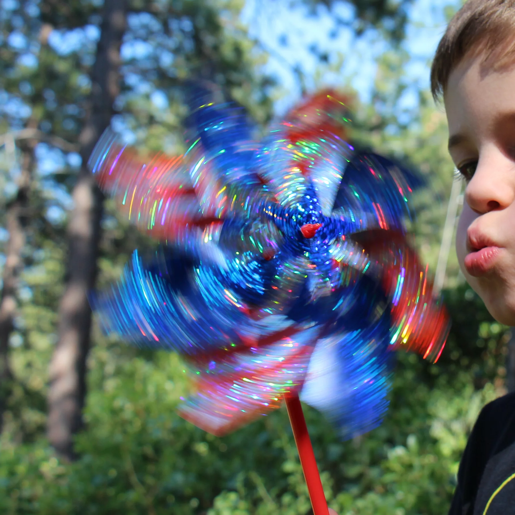 In the Breeze 2749-PACKS — Stars & Stripes Pinwheel, 8-Inch Diameter, 48 Pieces — Patriotic Fun Hand-Held Pinwheel Spinners