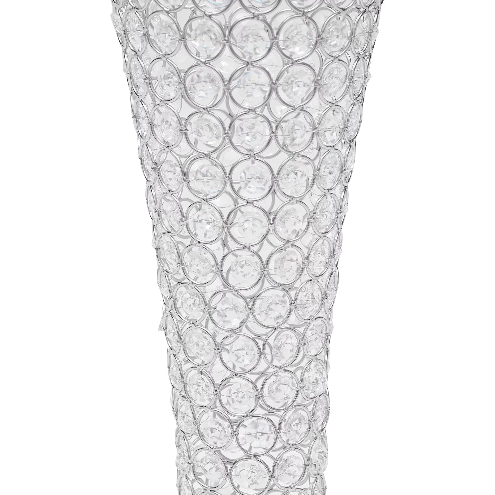 Loyalheartdy 2Pcs Crystal Trumpet Flower Vase 20.86