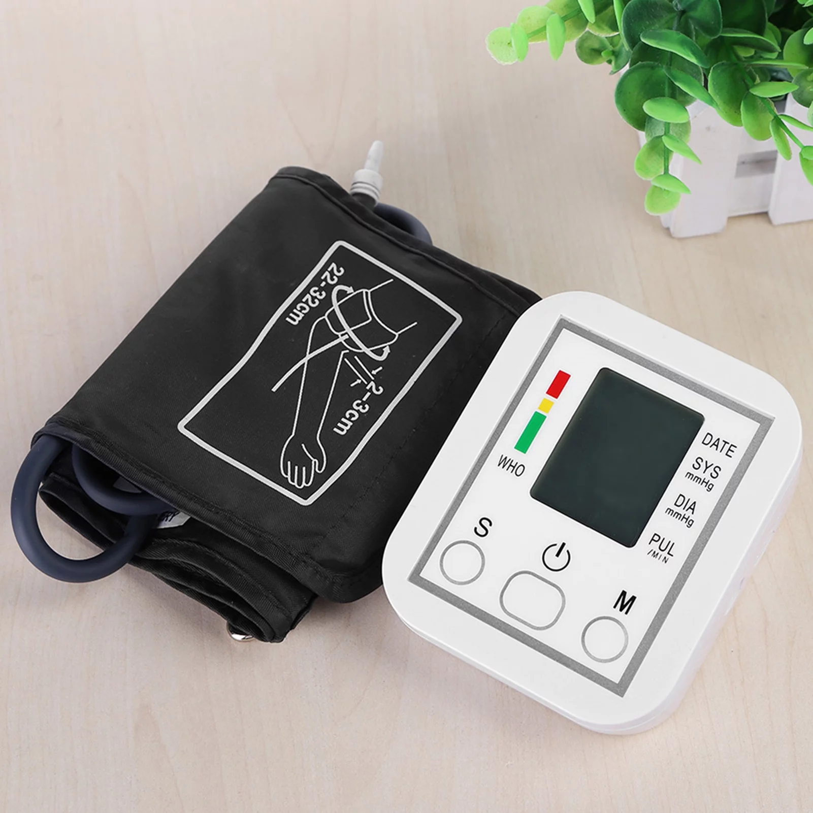 Carevas Portable & Household Arm Band Type Sphygmomanometer LCD Display Accurate Measurement