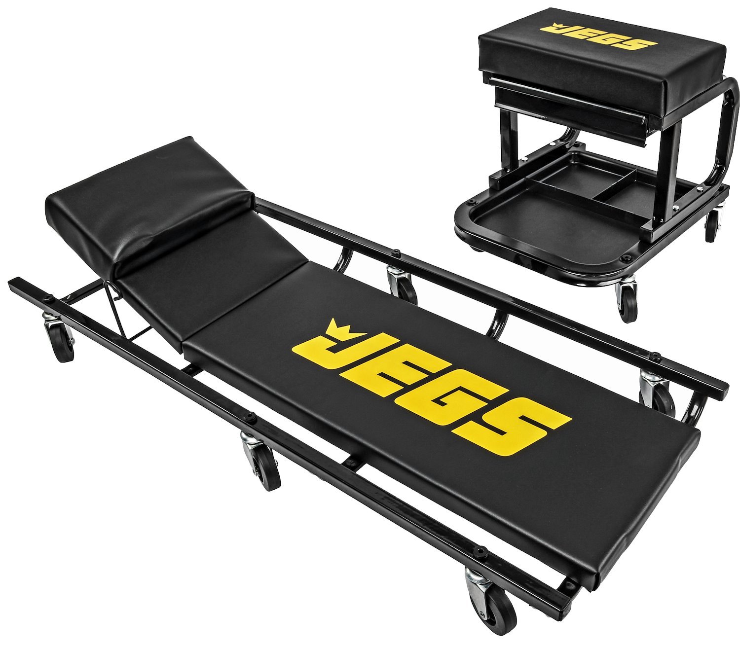 JEGS 81150 Creeper and Mechanic Seat Set