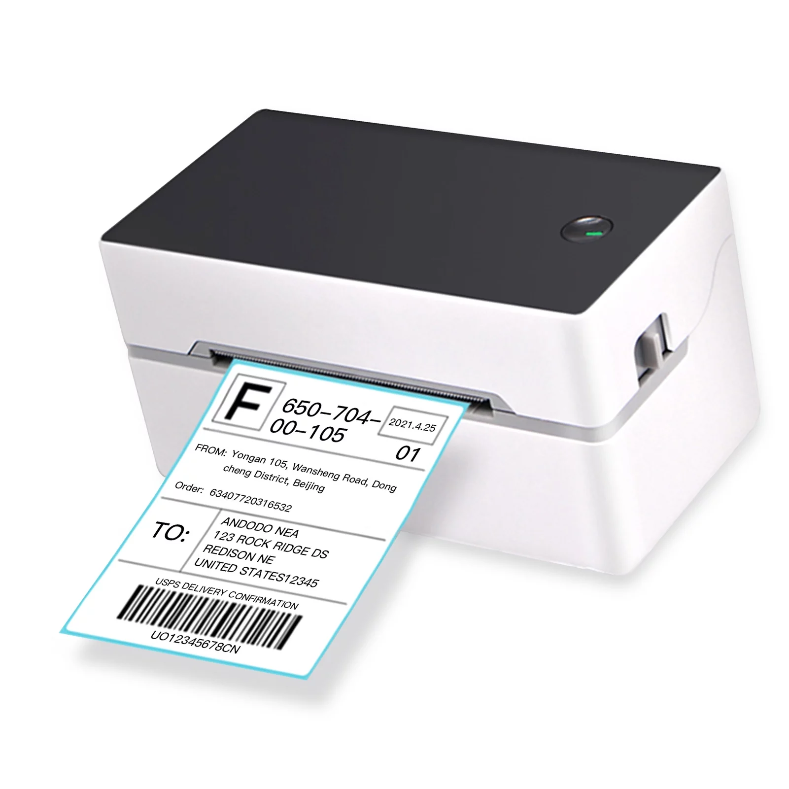 High-Speed Desktop Shipping Label Printer: USB Connectivity - Direct Thermal Printing - Suitable for 40-80mm Paper Width - Perfect for Printing Shipping Labels, Postage, and Barcodes - Compatible with