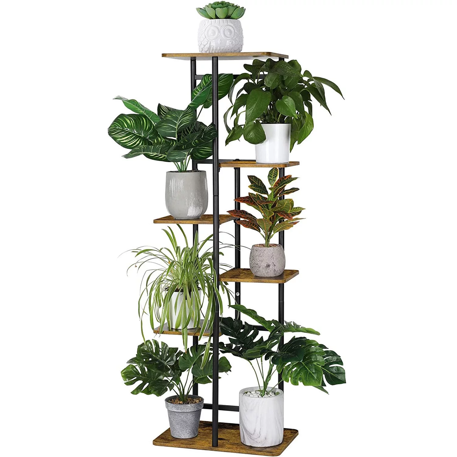 6 Tier 7 Potted Plant Stand Rack Indoor & Outdoor Multiple Holder Display Shelf