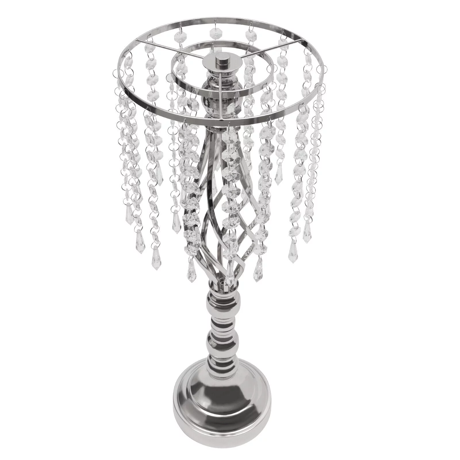 Miumaeov 10pcs Crystal Flower Vase Wedding Table Centerpieces Flower Stand 21.7inch Tall