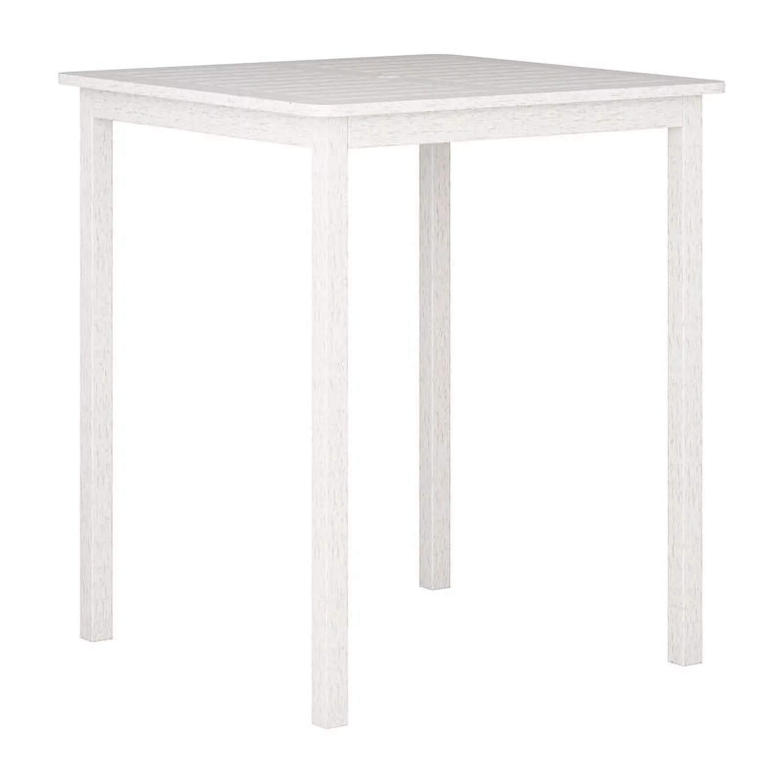 CorLiving Miramar White Washed Wood Outdoor Bar Height Table
