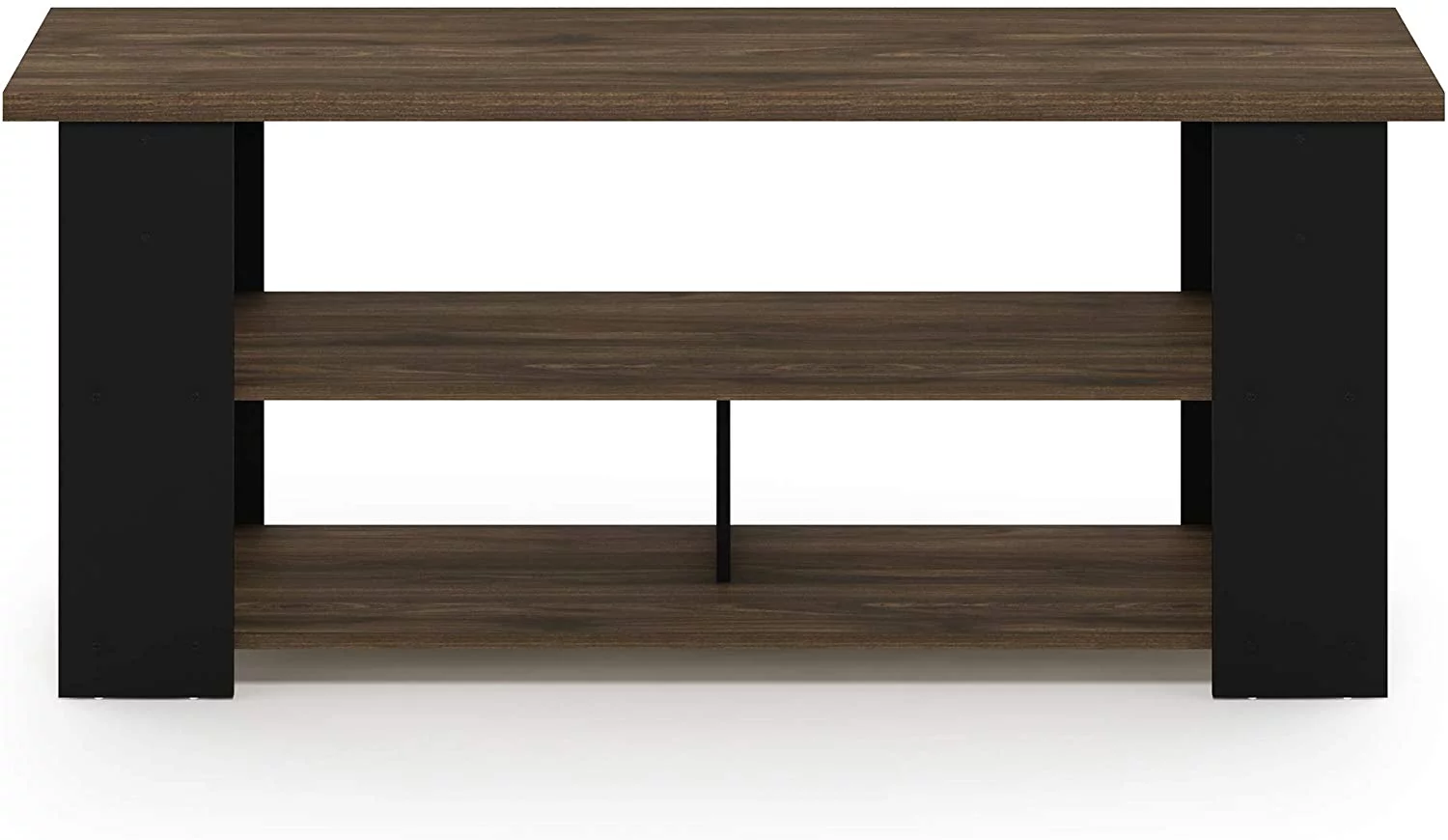 Furinno 15118 JAYA TV Stand Up To 55-Inch, Columbia Walnut/Black