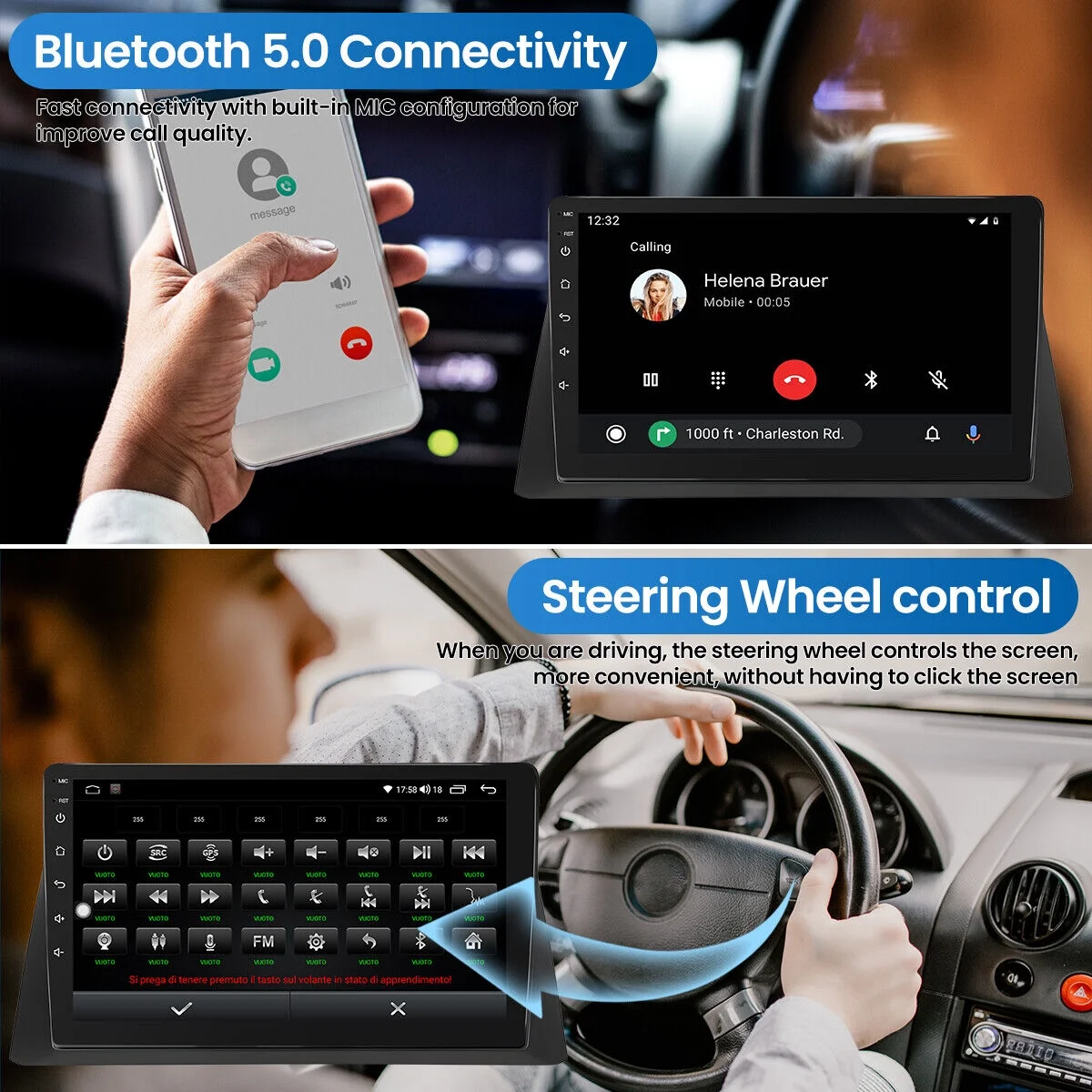 Car Radio Stereo GPS Navigation Carplay For Honda Accord 2008-2013 Backup Camera