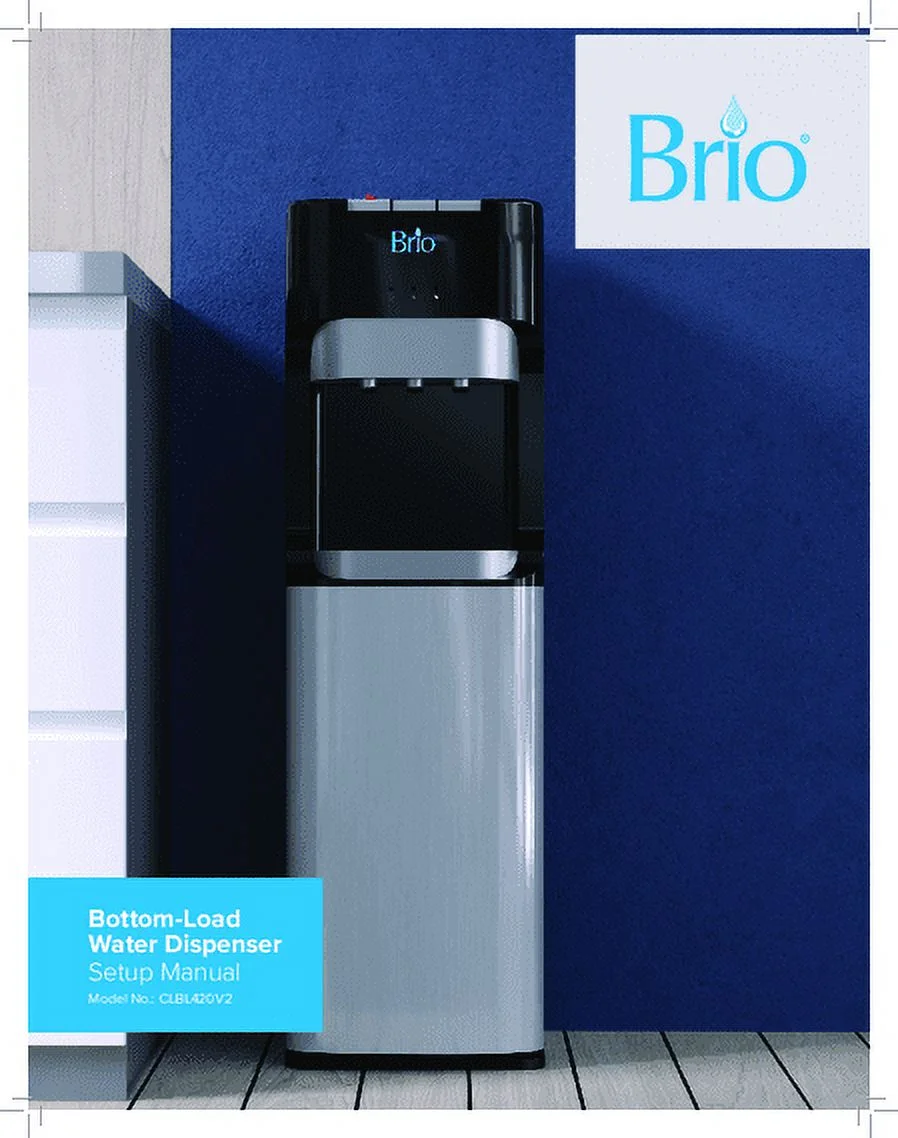Brio Bottom Load Water Cooler Dispenser with Hot, Cold and Room Temperature Water, Height 41.4