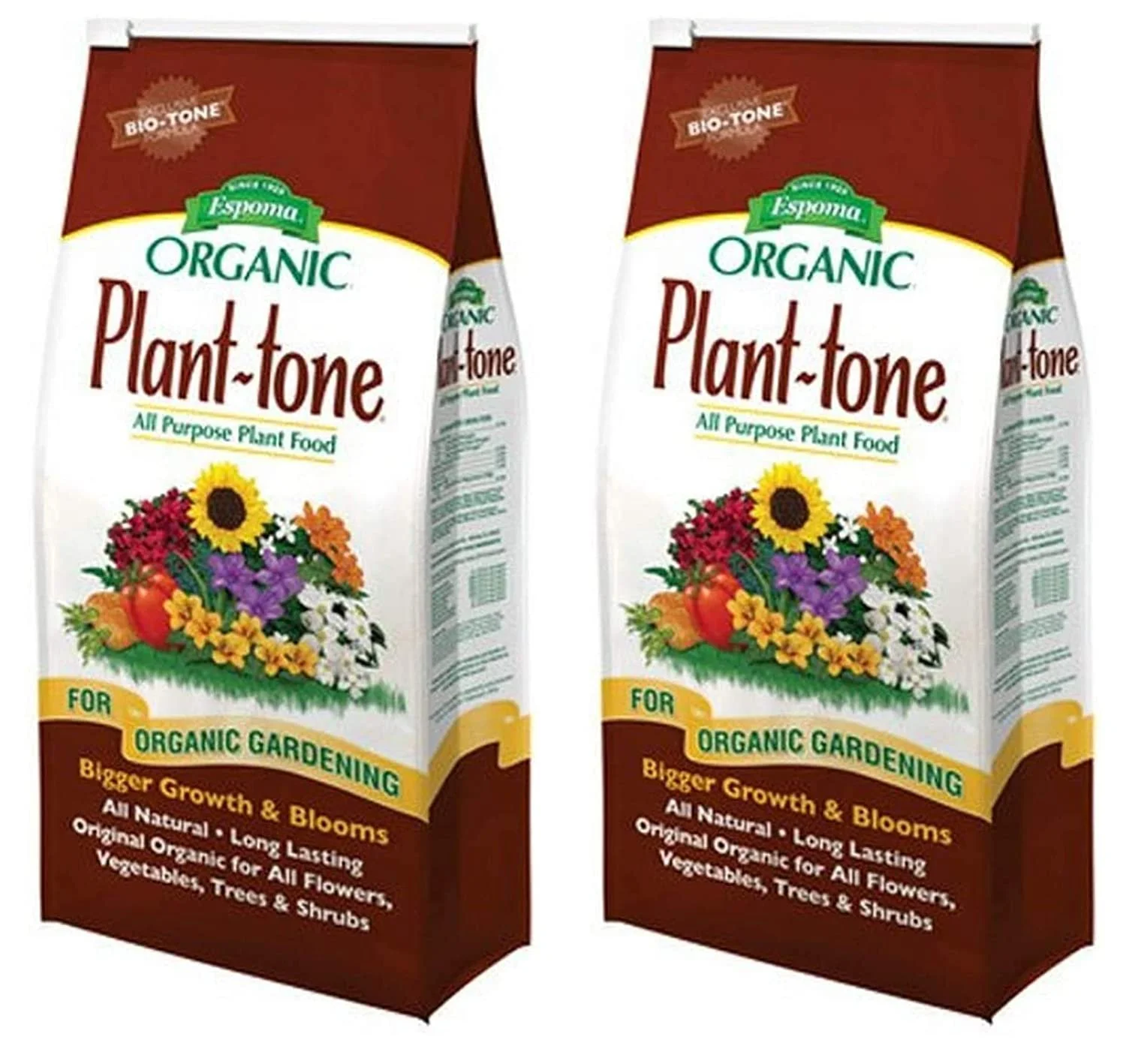 Espoma PT4 4-Pound Plant-Tone Organic 5-3-3 Plant Food Pack of 2