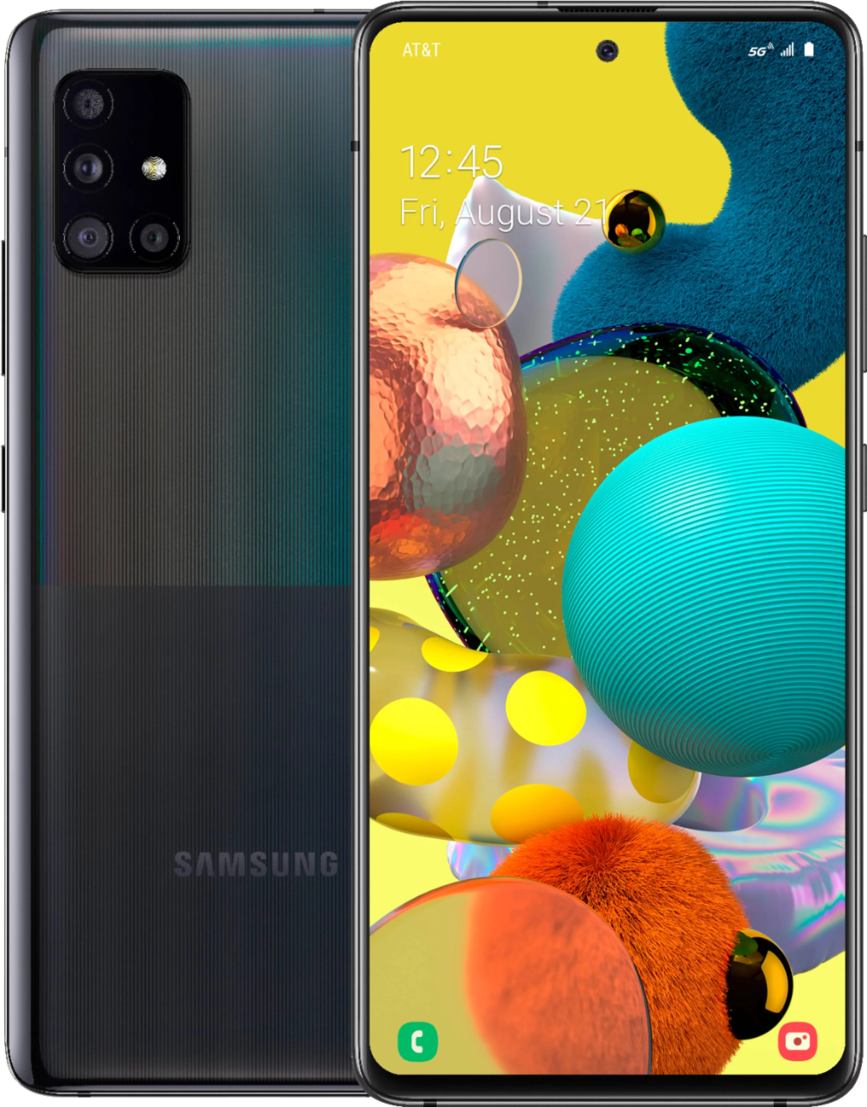 Used Samsung Galaxy A51 5G A516U 128GB Black AT&T GSM Unlocked Smartphone (Used Like New)