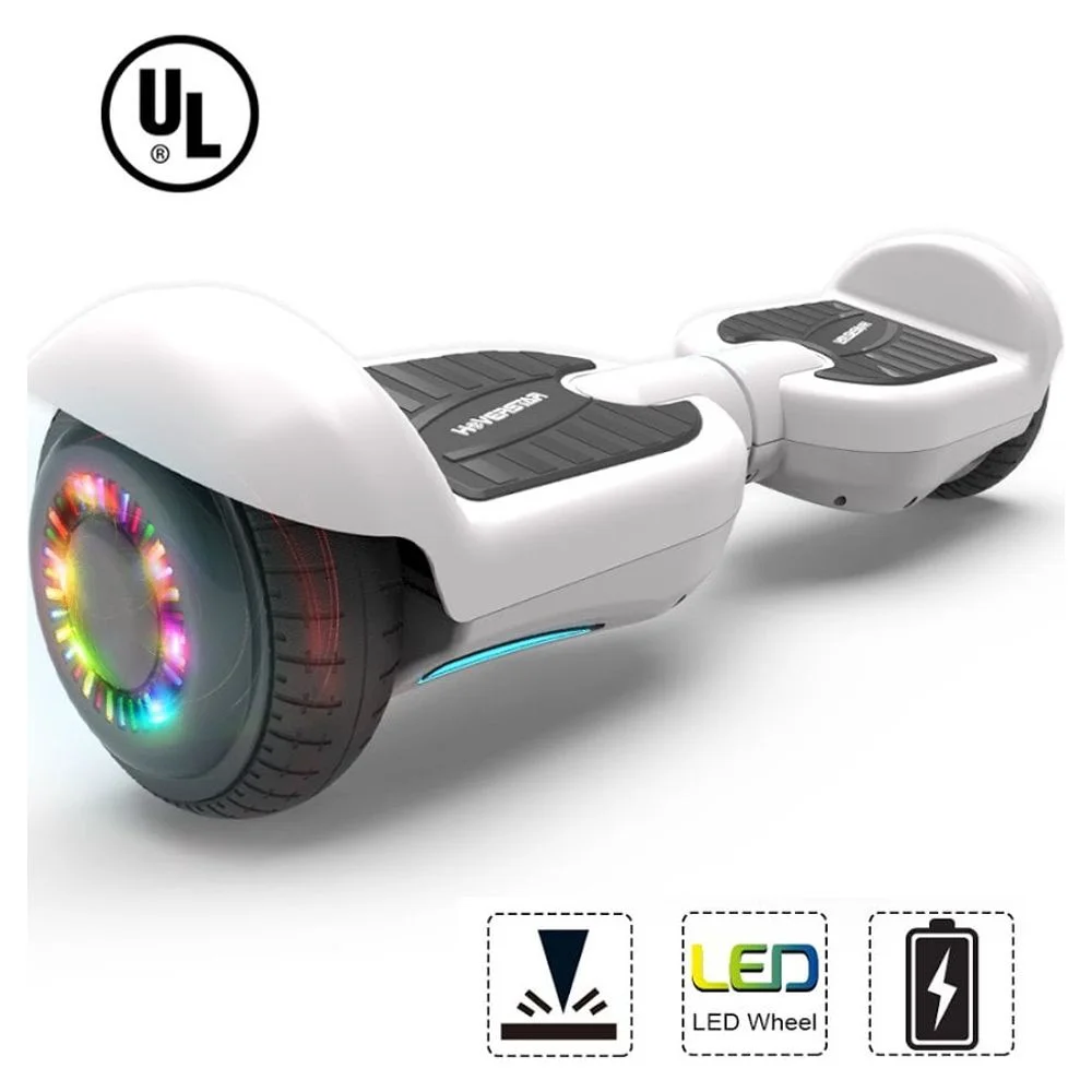 Hoverstar Hoverboard 6.5 In., Listed Two-Wheel Self Balancing Electric Scooter with LED Light, White