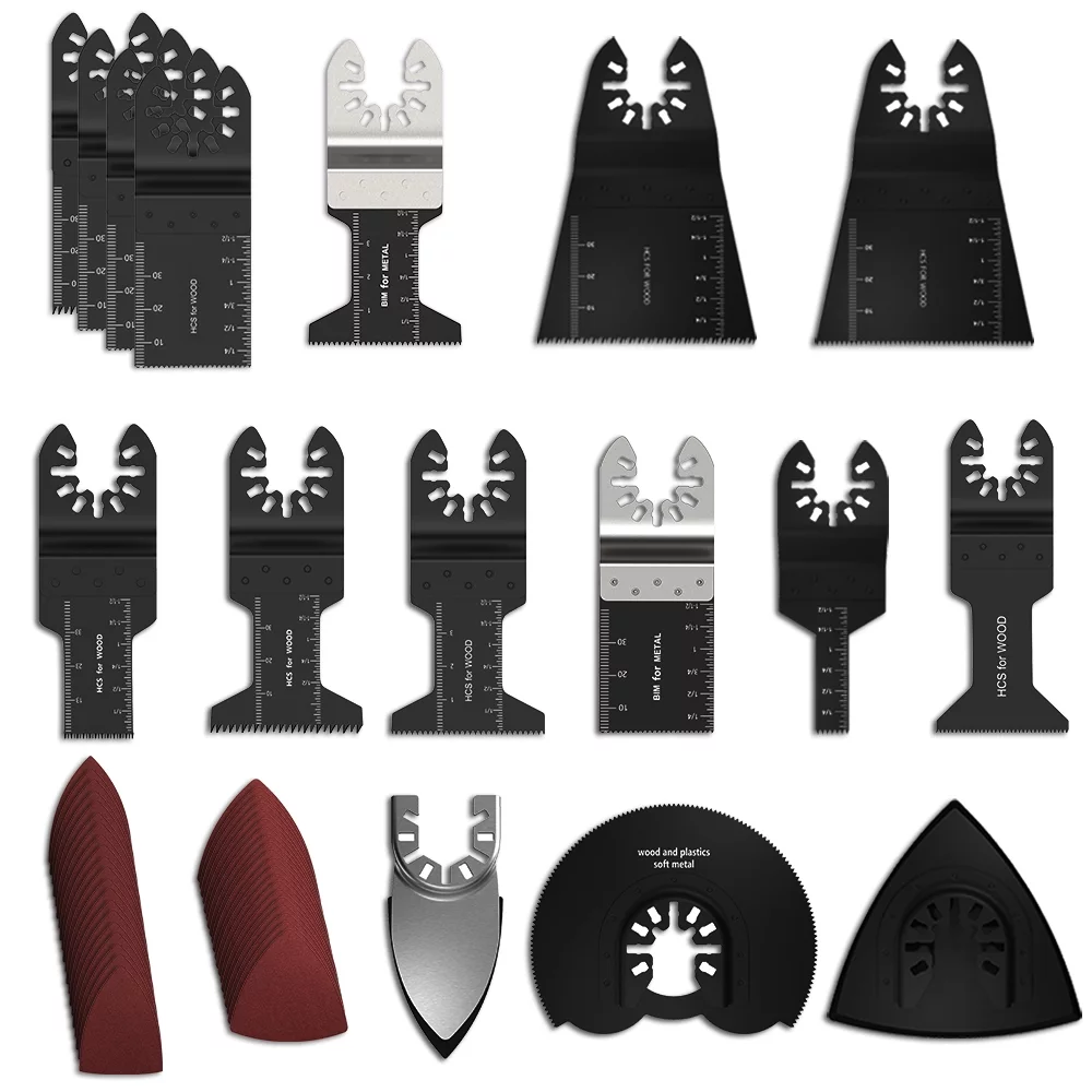 ODOMY 66 Pcs Renovator Power Tools Wood Metal Carbon Steel Cutter Oscillating Multi Tool Saw Blades