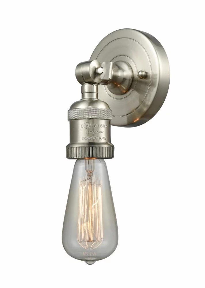 Innovations 202ADA-SN-LED Bare Bulb 1 Light  ADA Compiant Sconce part of the Franklin Restoration Collection, Brushed Satin Nickel