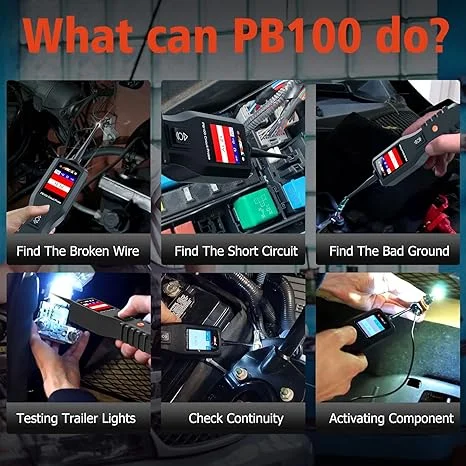 ANCEL PB100 Automotive Power Circuit Tester Probe with ANCEL AD310 Classic Enhanced Universal OBD II Scanner Car Engine Fault Code Reader