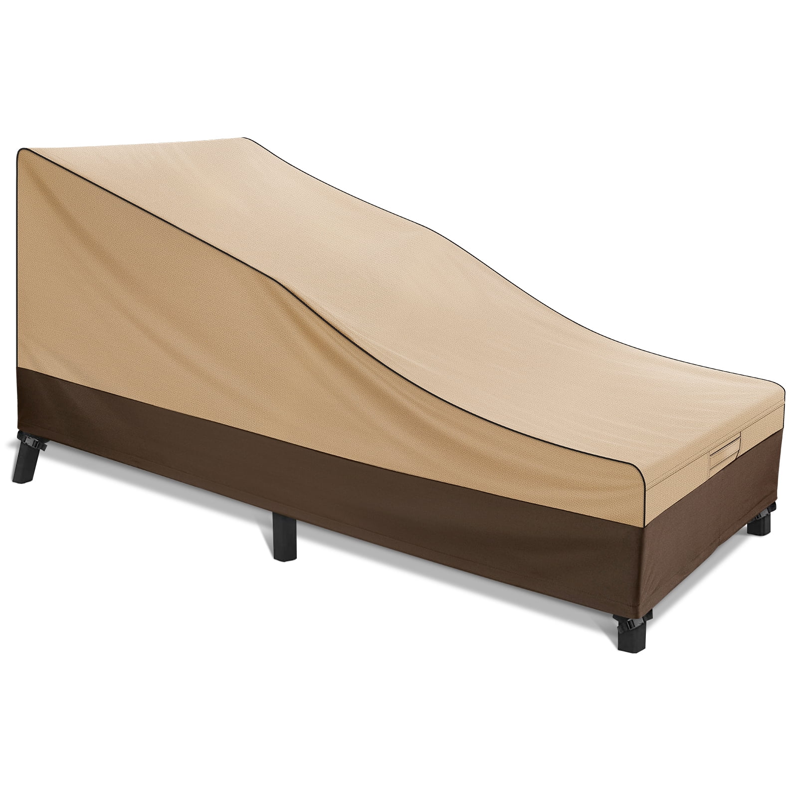 PatioGem Outdoor Chair Covers, Heavy Duty 600D Patio Chaise Lounge Chair Cover, Waterproof & Anti-UV, Patio Leisure Furniture Covers for Patio Garden Furniture Protection, 74