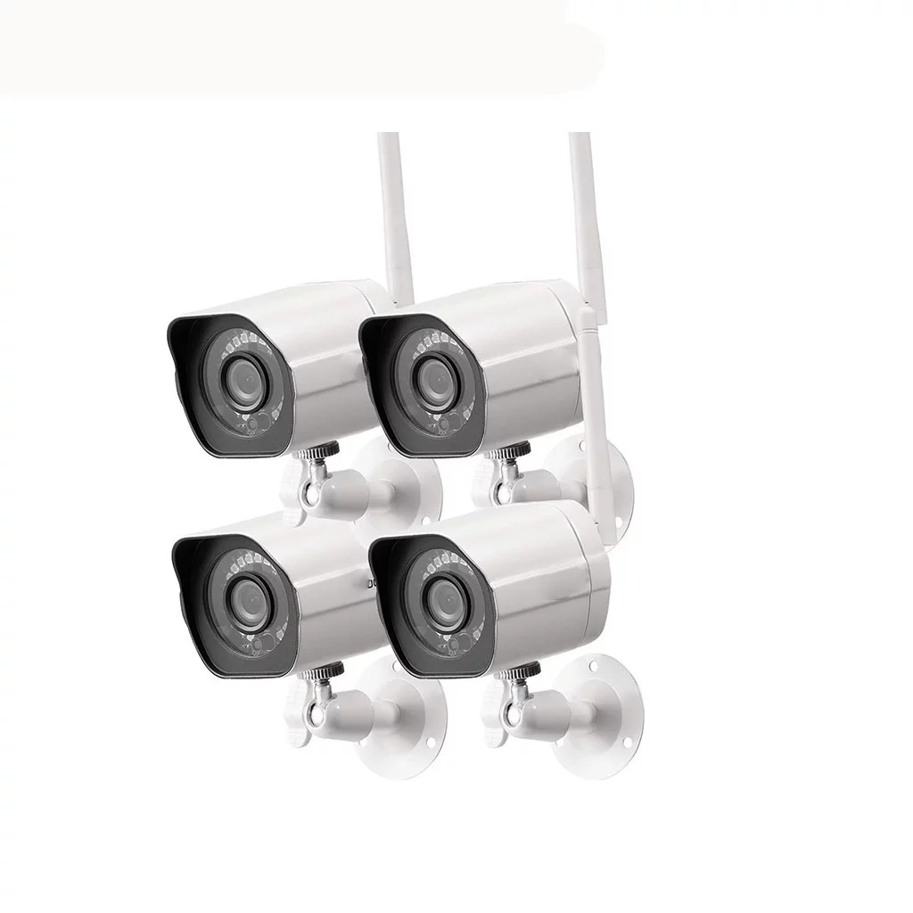 1080p Full HD Outdoor Wireless Security Camera System, 4 Pack Smart Home Indoor Outdoor WiFi IP Cameras with Night Vision
