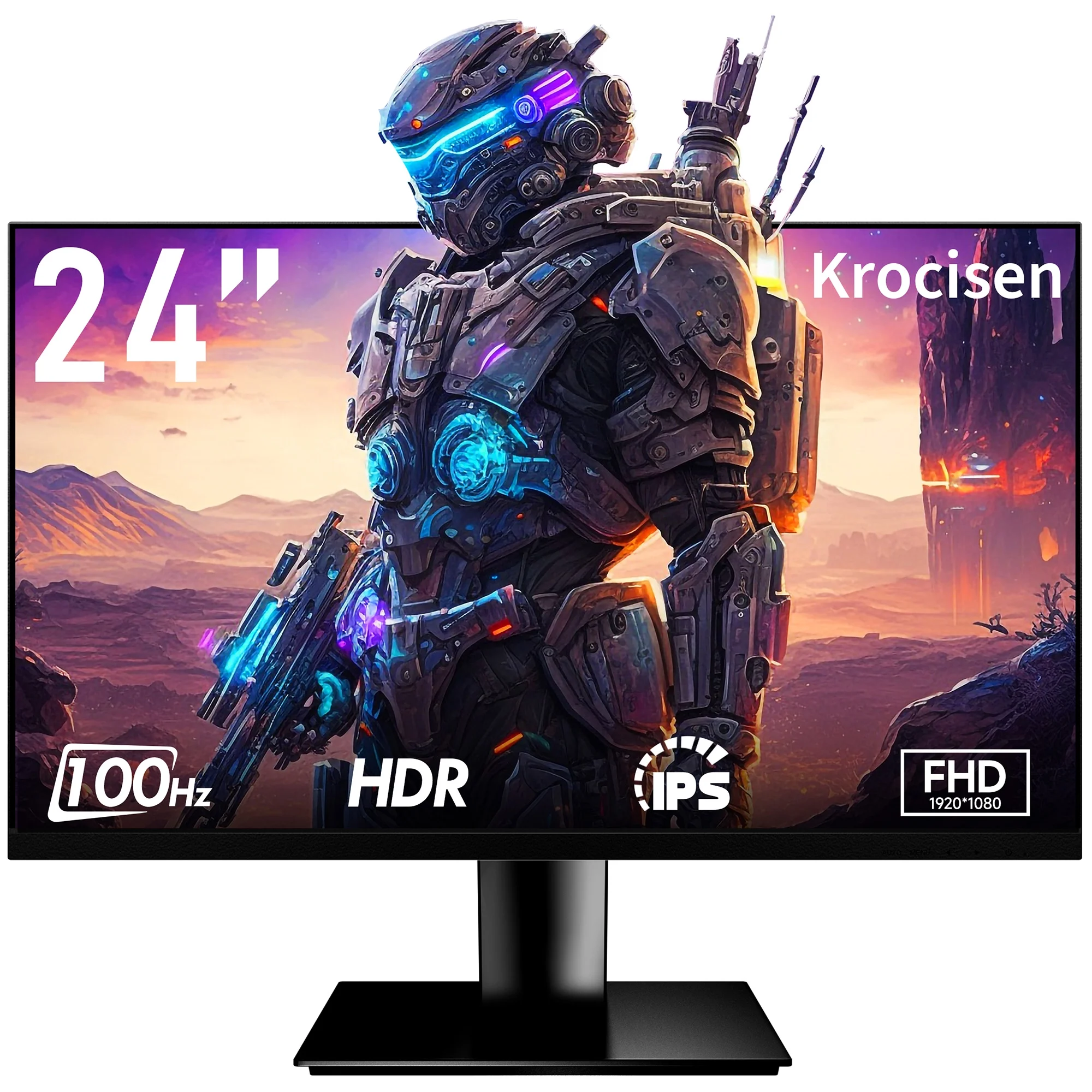 Krocisen Ultra-Thin 24inch 100Hz Gaming Monitor, FHD 1080p LED Monitor, 1920*1080p