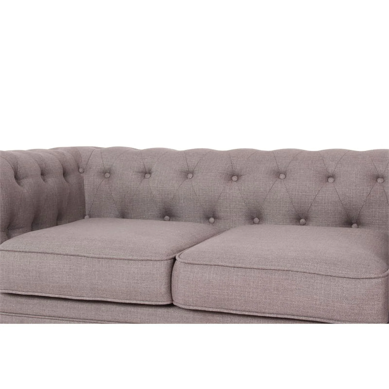 Home Square 2 Piece Set with Living Room Loveseat and Chair in Gray