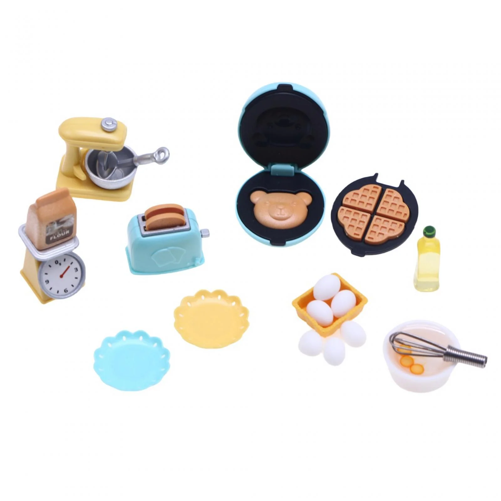 1/12 Miniature Dollhouse Kitchen Set, Mini House Furniture Accessories Kits, Scale Stand Miniature Furniture Toys for Girls A