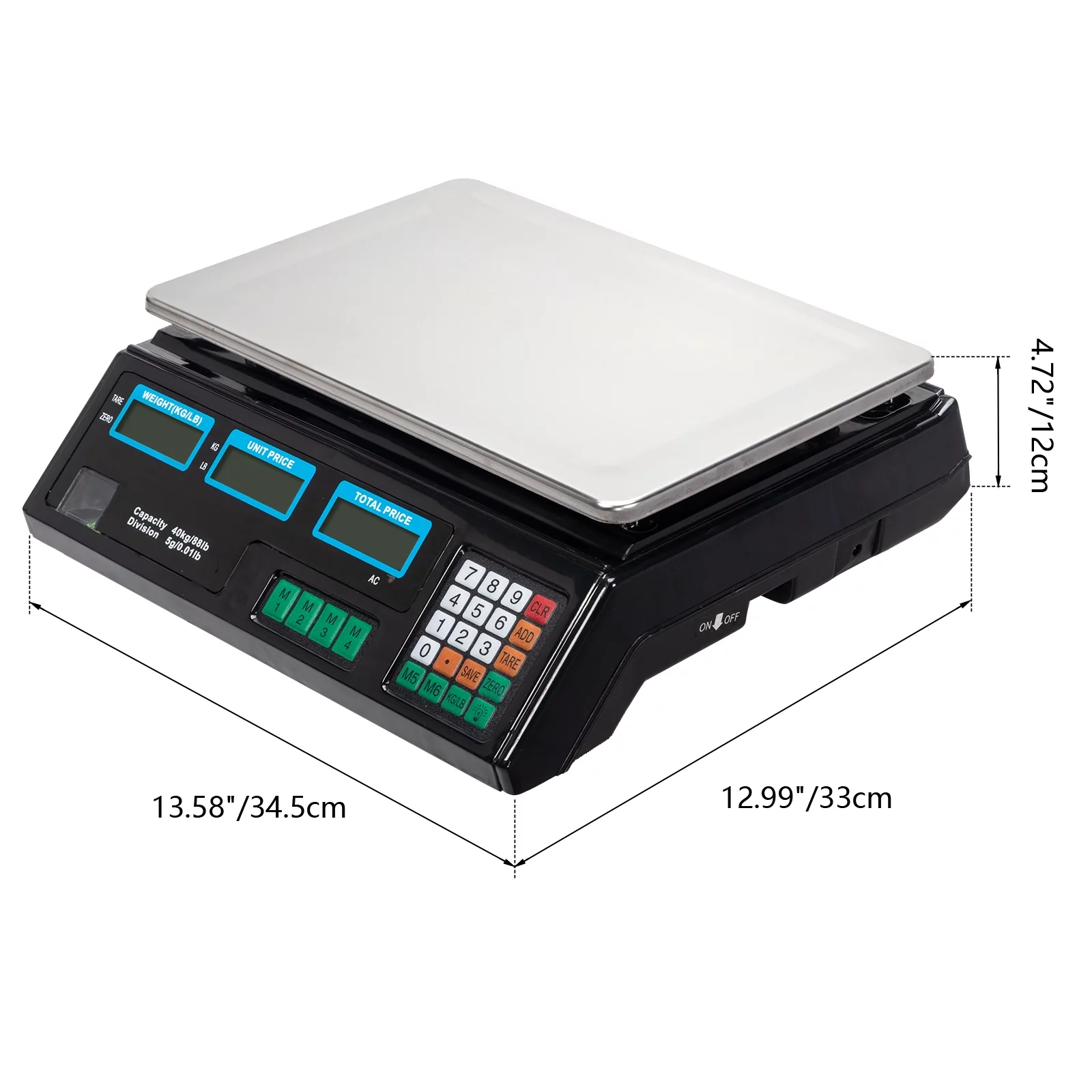 40kg/5g Digital Weight Scale Price Computing Retail Count Scale Food Meat Vegetable Scales