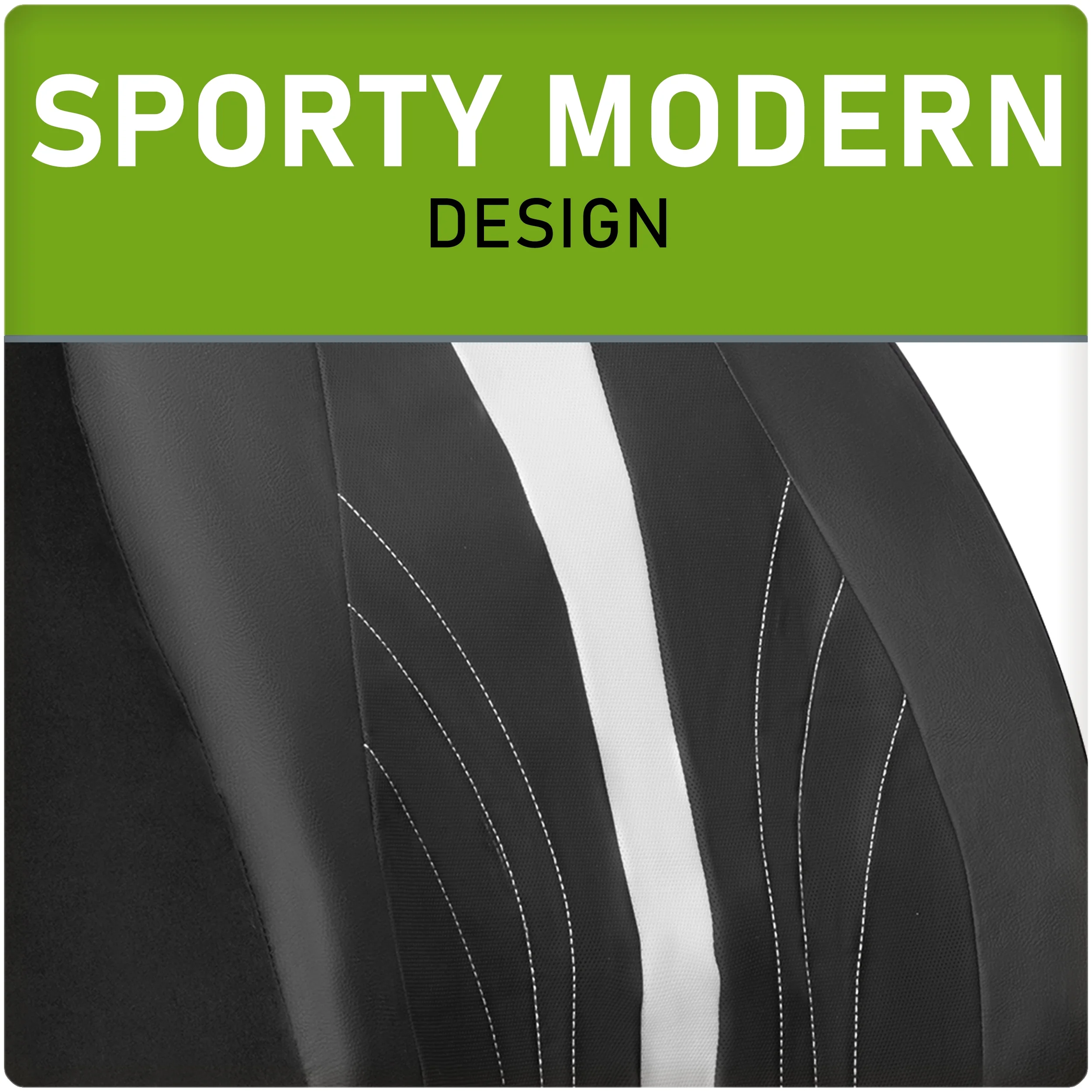 Auto Drive 2-Piece Black-White Marlo Seat Covers