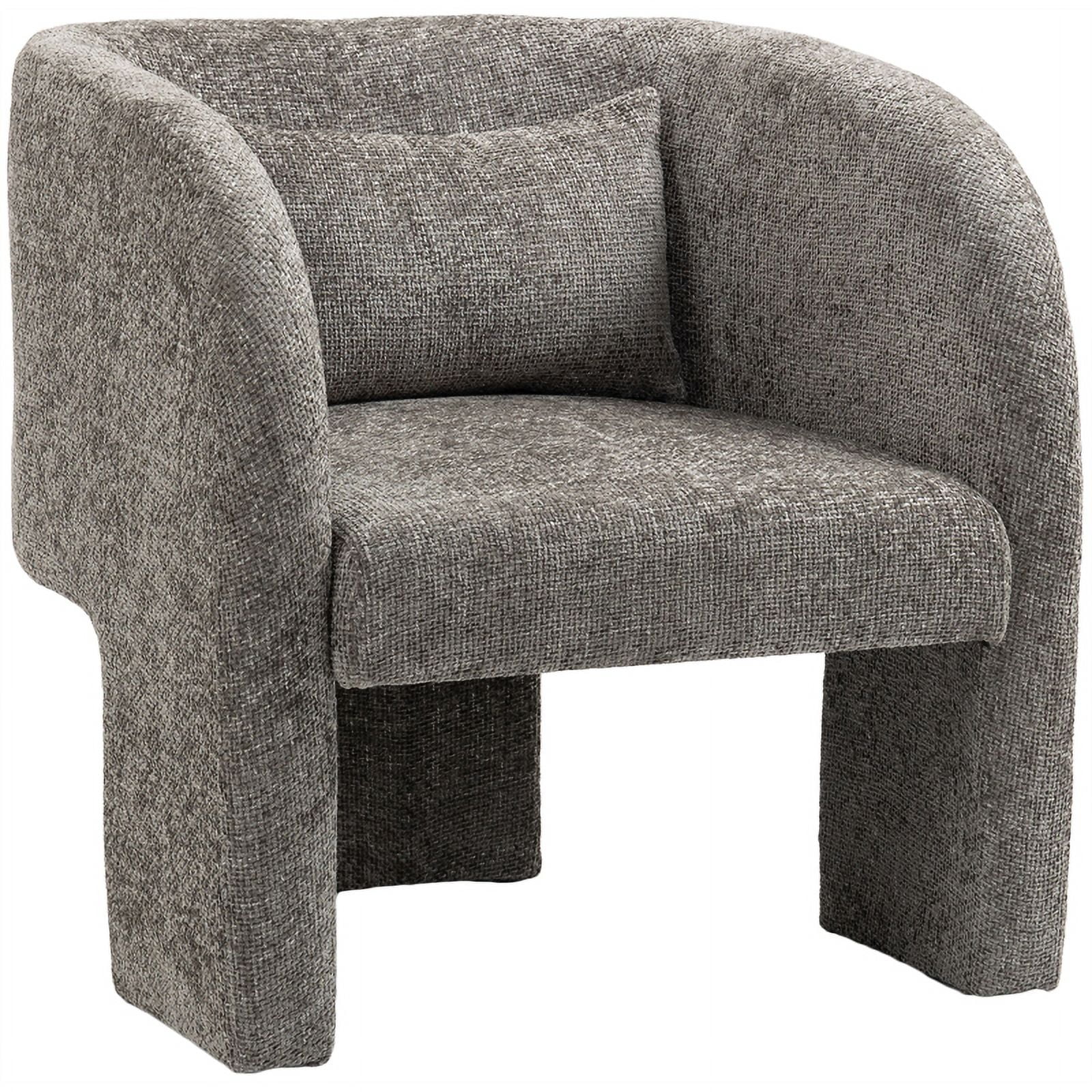 Meridian Furniture Sawyer Grey Chenille Fabric Accent Chair