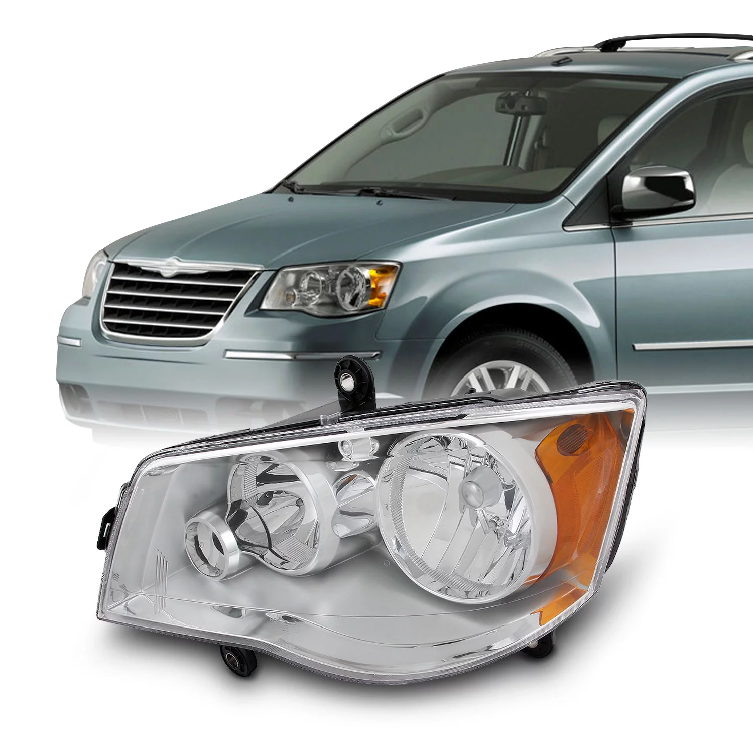 AKKON - For 08-16 Chrysler Town & Country ｜11-20 Dodge Grand Caravan Headlight Headlamp Left [Driver] Side