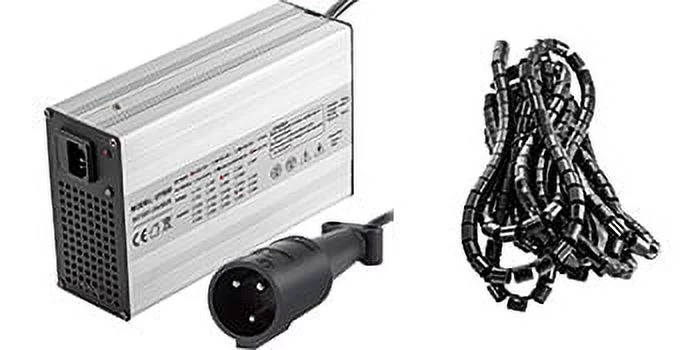 BENTISM Golf Cart Battery Charger48V Club Car Charger 15A Golf Cart Electric Charger 3 Pin Plug Round / LED Club Car Battery Charger Aluminum Shell Power Wise Golf Cart Battery Charger