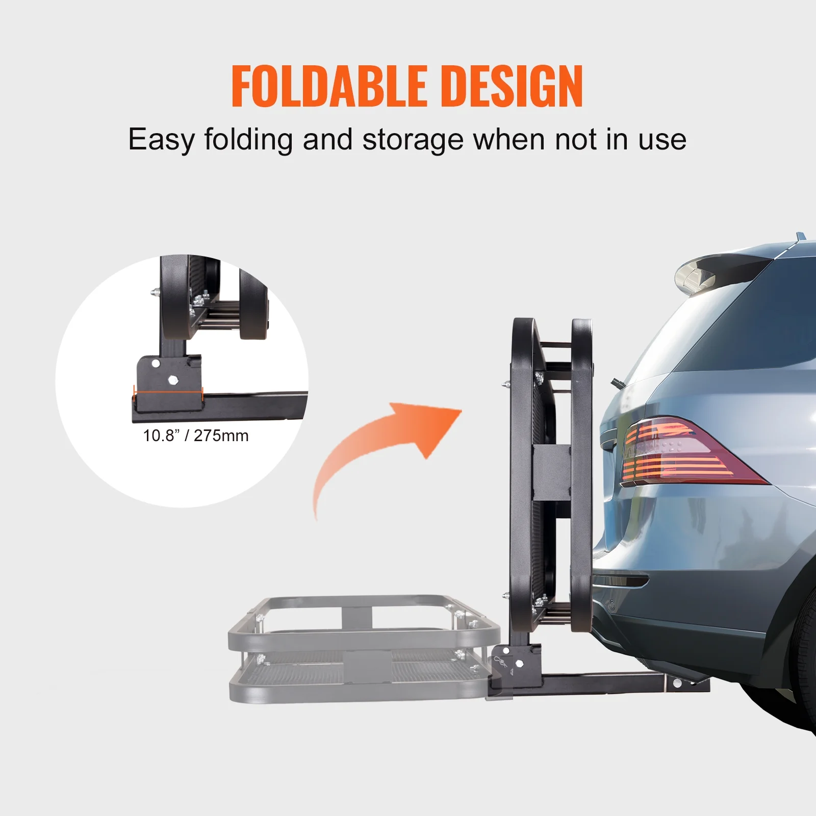 SKYSHALO Hitch Mount Cargo Carrier 500lb & Cargo Bag 60x24x6in Fits 2