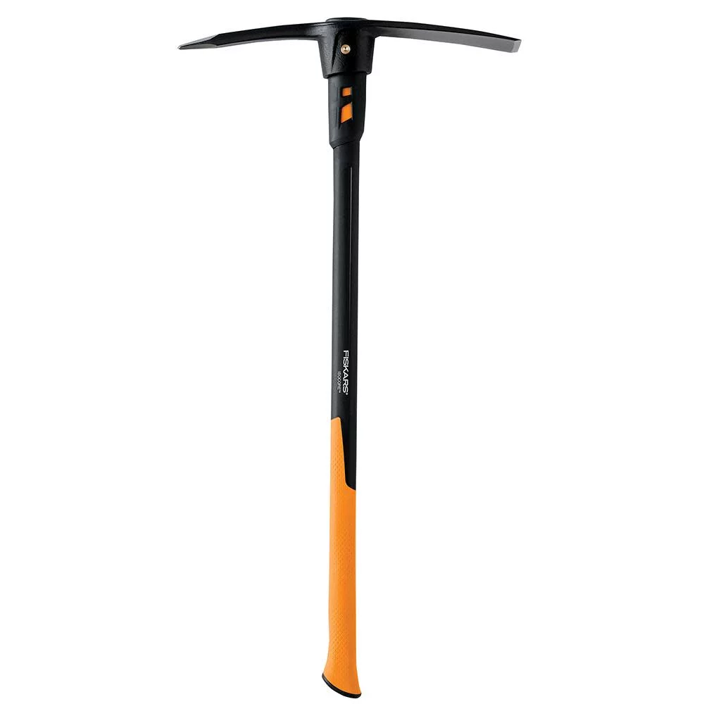 Fiskars IsoCore 5lb Pickaxe, Forged Steel Head with Shock and Vibration Control